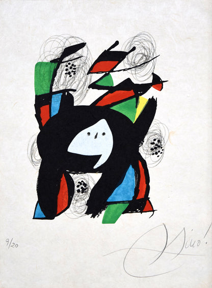 ジョアン　ミロ(Joan　MIRO)『辛辣なメロディー』よりPL.8　作品全体画像