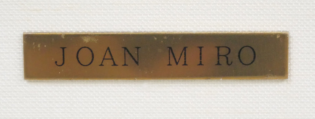 ジョアン・ミロ「Litografia Original IV, 1975」リトグラフ　額装プレート画像