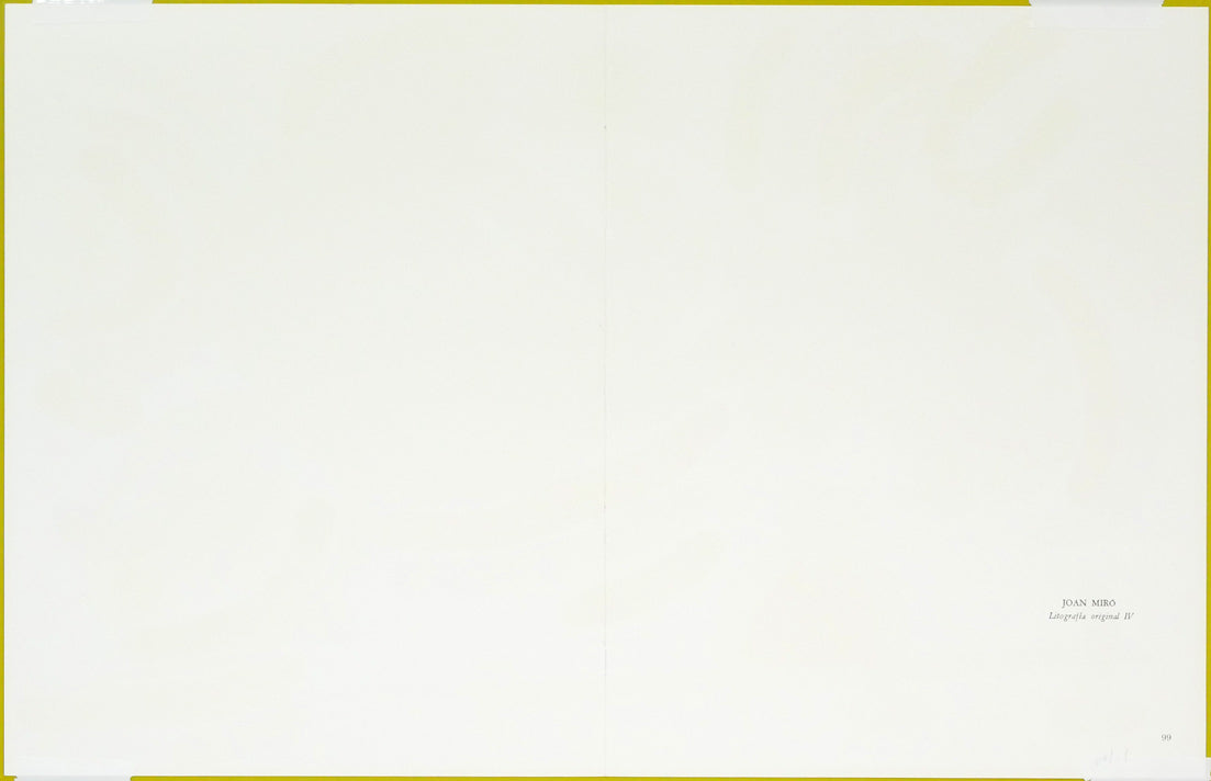 ジョアン・ミロ「Litografia Original IV, 1975」リトグラフ　作品裏側画像