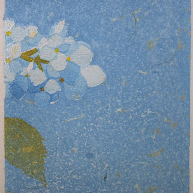 宮山加代子「after　the　rain-3」木版画　拡大画像1