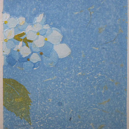 宮山加代子「after　the　rain-3」木版画　拡大画像1