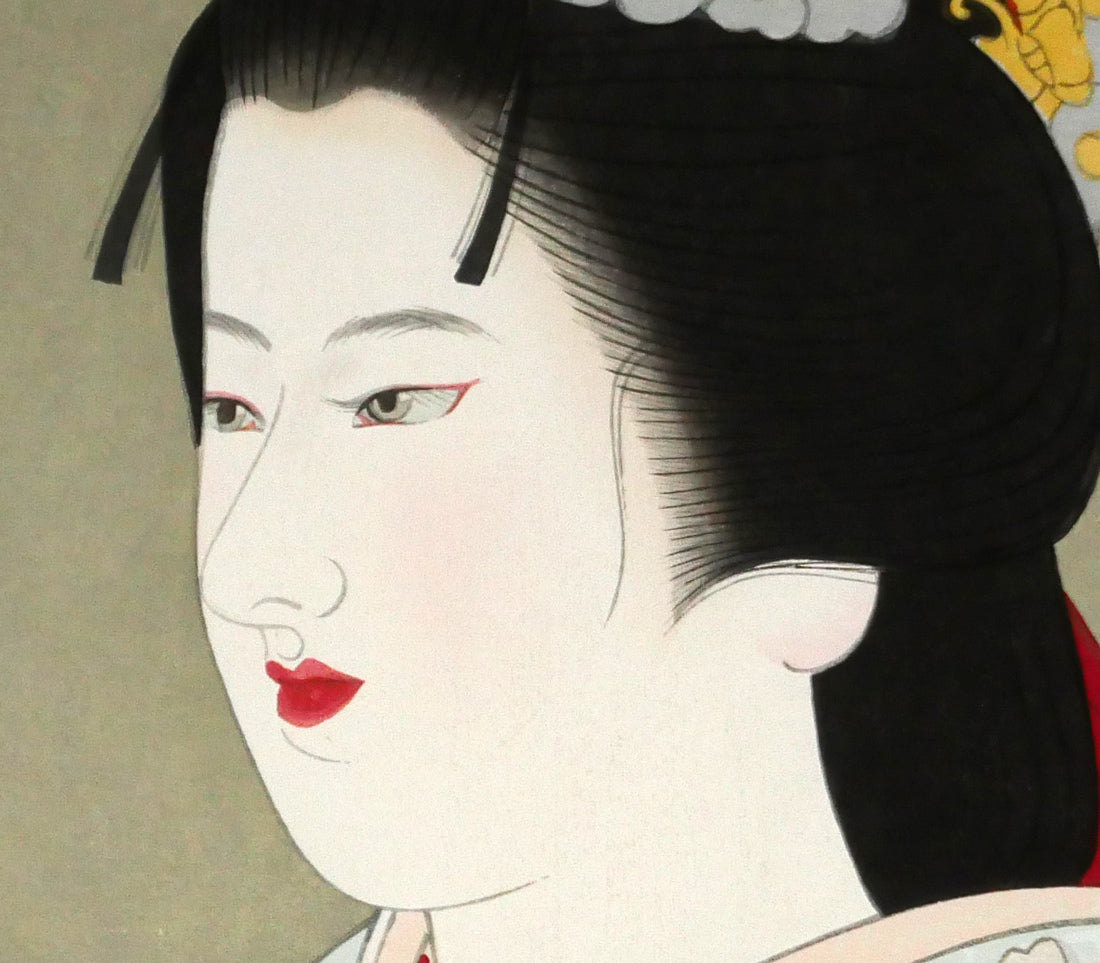 宮下壽紀「羯鼓（道城寺）」木版画　拡大画像2