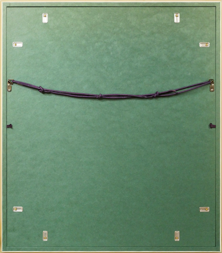 宮下壽紀「羯鼓（道城寺）」木版画　額縁裏側画像