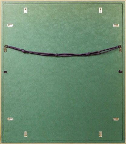 宮下壽紀「羯鼓（道城寺）」木版画　額縁裏側画像