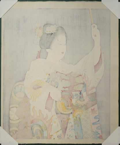 宮下壽紀「羯鼓（道城寺）」木版画　作品シート裏側画像