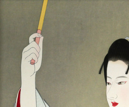 宮下壽紀「羯鼓（道城寺）」木版画　拡大画像1