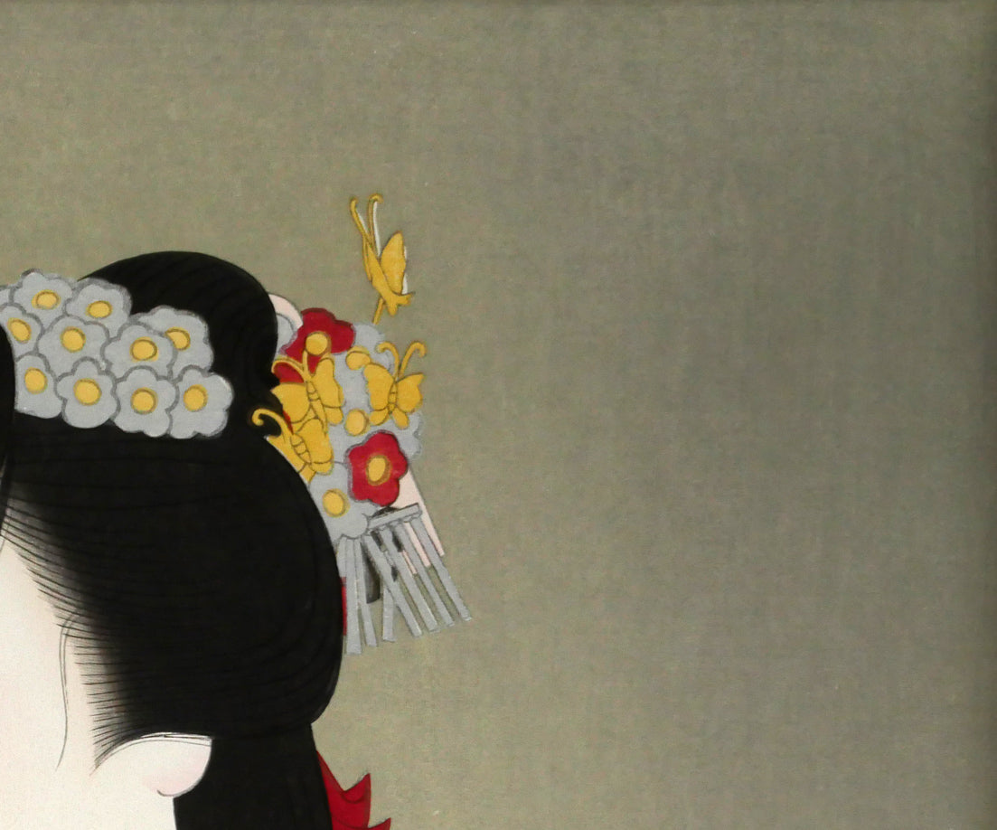 宮下壽紀「羯鼓（道城寺）」木版画　拡大画像3
