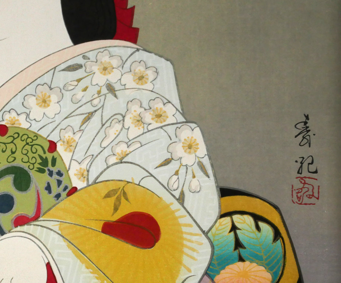 宮下壽紀「羯鼓（道城寺）」木版画　拡大画像6