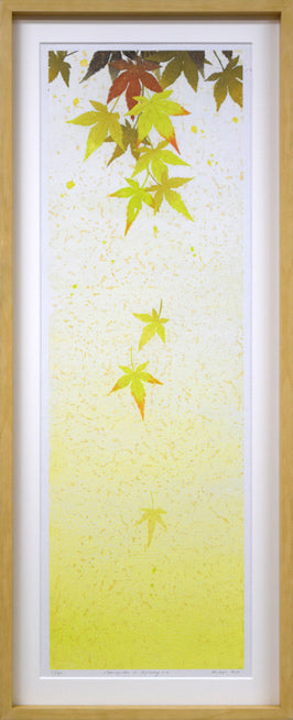 宮山加代子「Maple　in　Spring-4」木版画