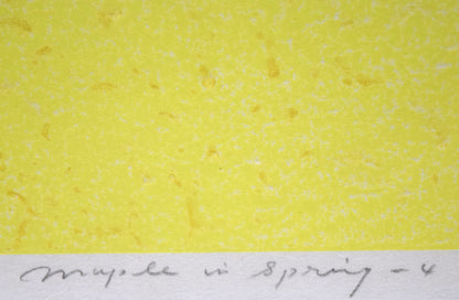宮山加代子「Maple　in　Spring-4」木版画　タイトル拡大画像