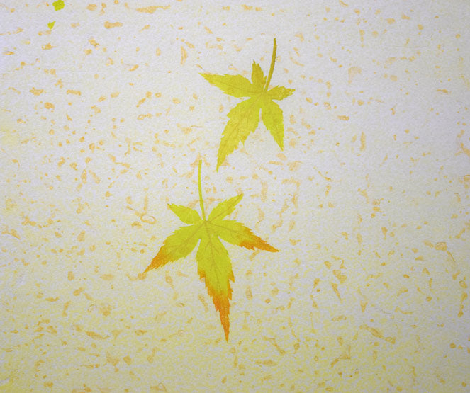 宮山加代子「Maple　in　Spring-4」木版画　拡大画像2