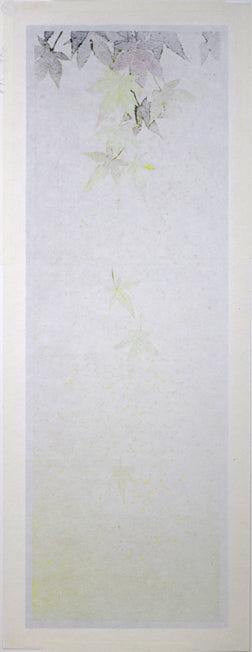 宮山加代子「Maple　in　Spring-4」木版画　作品裏側画像