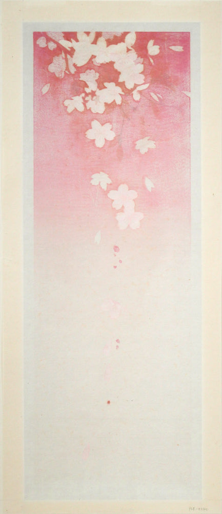 宮山加代子「SPRING　WIND-5」木版画　作品シート裏側画像