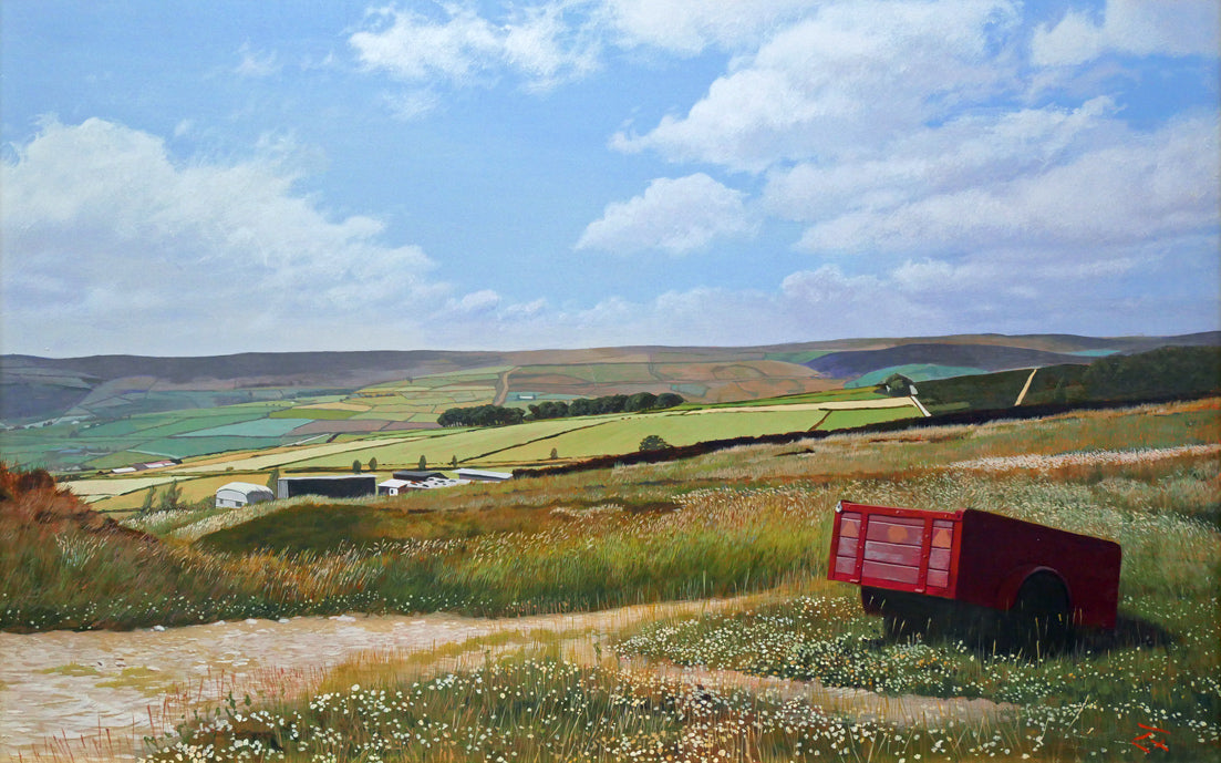 【高価値】 百瀬智宏「ハワースの丘（イギリス）」油絵・M10号 絵画買取 絵画