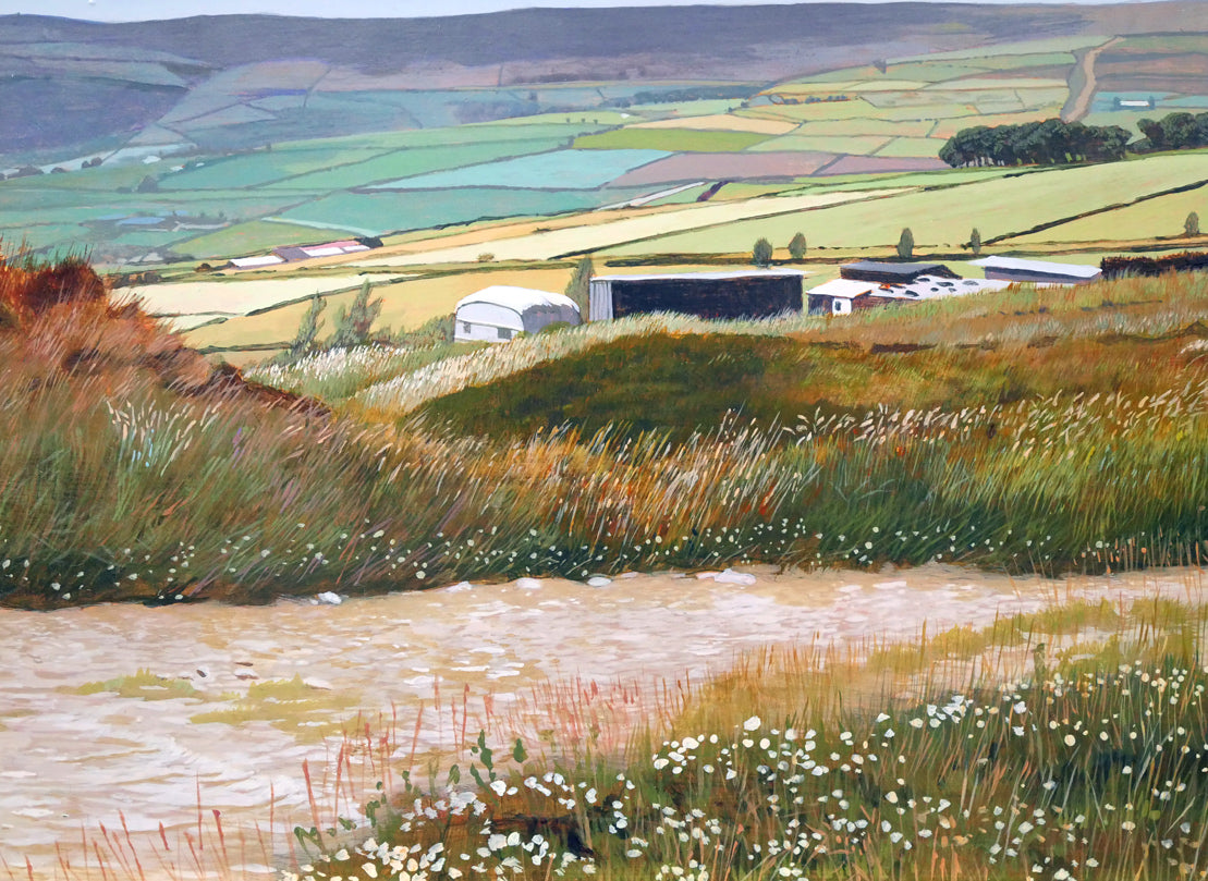 百瀬智宏「ハワースの丘（イギリス）」油絵・M10号　拡大画像3