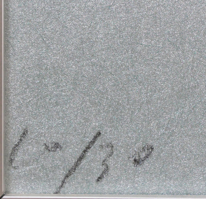 百瀬寿「Square-Metallic　Green　and　Violet」シルクスクリーン版画　限定番号（ed,10/30）