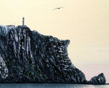 森田哲隆「朝輝（室蘭地球岬）」油絵・F6号　拡大画像4