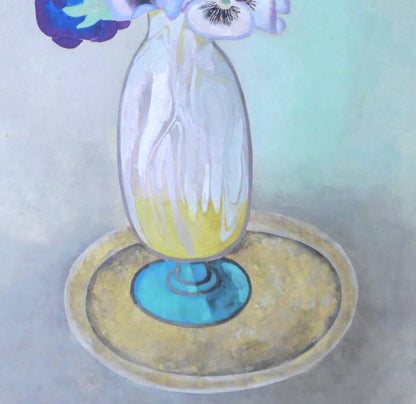 森田沙伊「瓶花」日本画・10号　拡大画像2