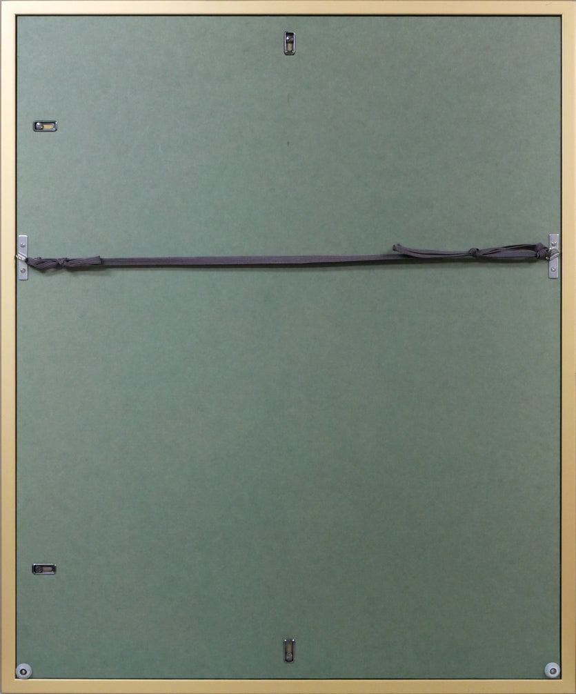 森田沙伊「瓶花」日本画・10号　額縁裏側画像