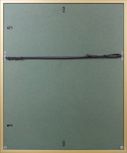 森田沙伊「瓶花」日本画・10号　額縁裏側画像