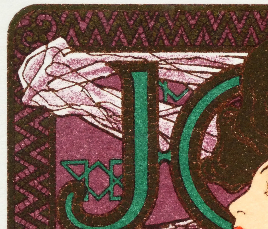 アルフォンス　ミュシャ(Alphonse　MUCHA)「JOB」リトグラフ　拡大画像1