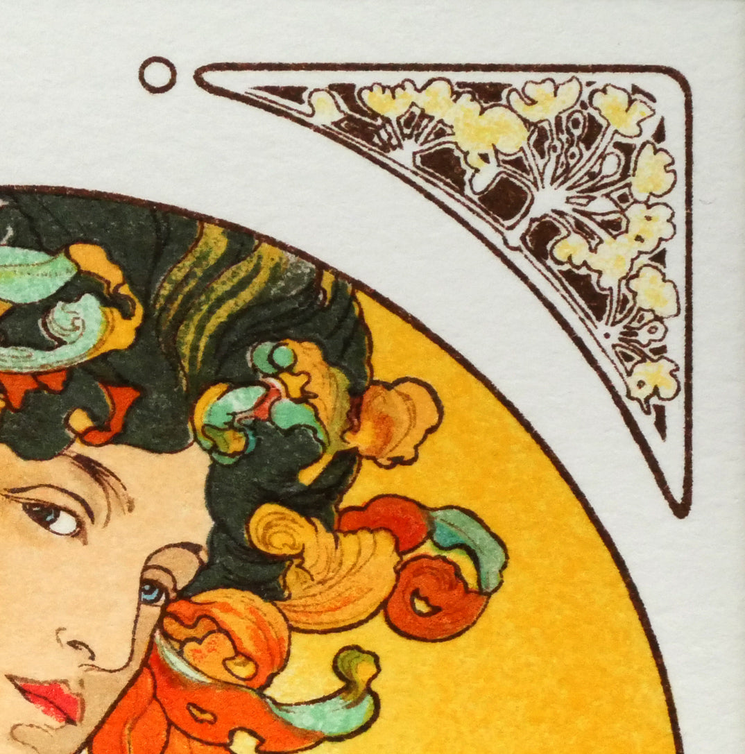 アルフォンス　ミュシャ(Alphonse　MUCHA)「果物」リトグラフ　拡大画像3