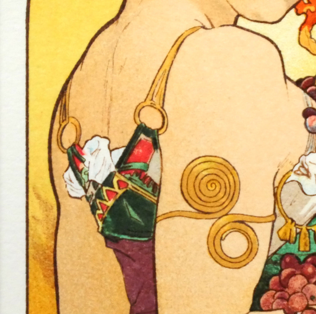 アルフォンス　ミュシャ(Alphonse　MUCHA)「果物」リトグラフ　拡大画像4