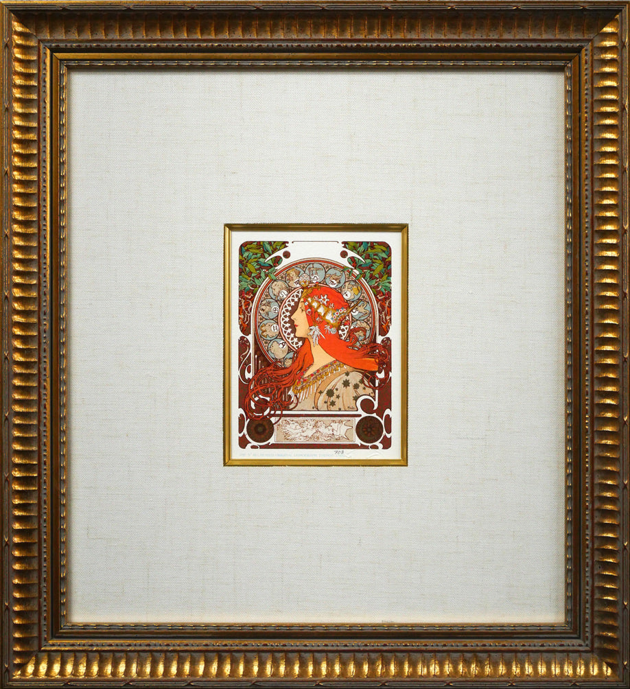 アルフォンス　ミュシャ(Alphonse　MUCHA)「黄道十二宮（ゾディアック）」リトグラフ