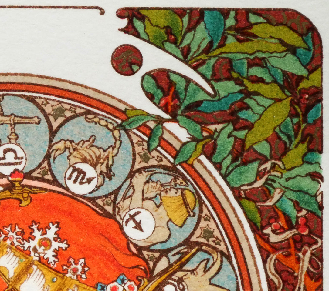アルフォンス　ミュシャ(Alphonse　MUCHA)「黄道十二宮（ゾディアック）」リトグラフ　拡大画像2