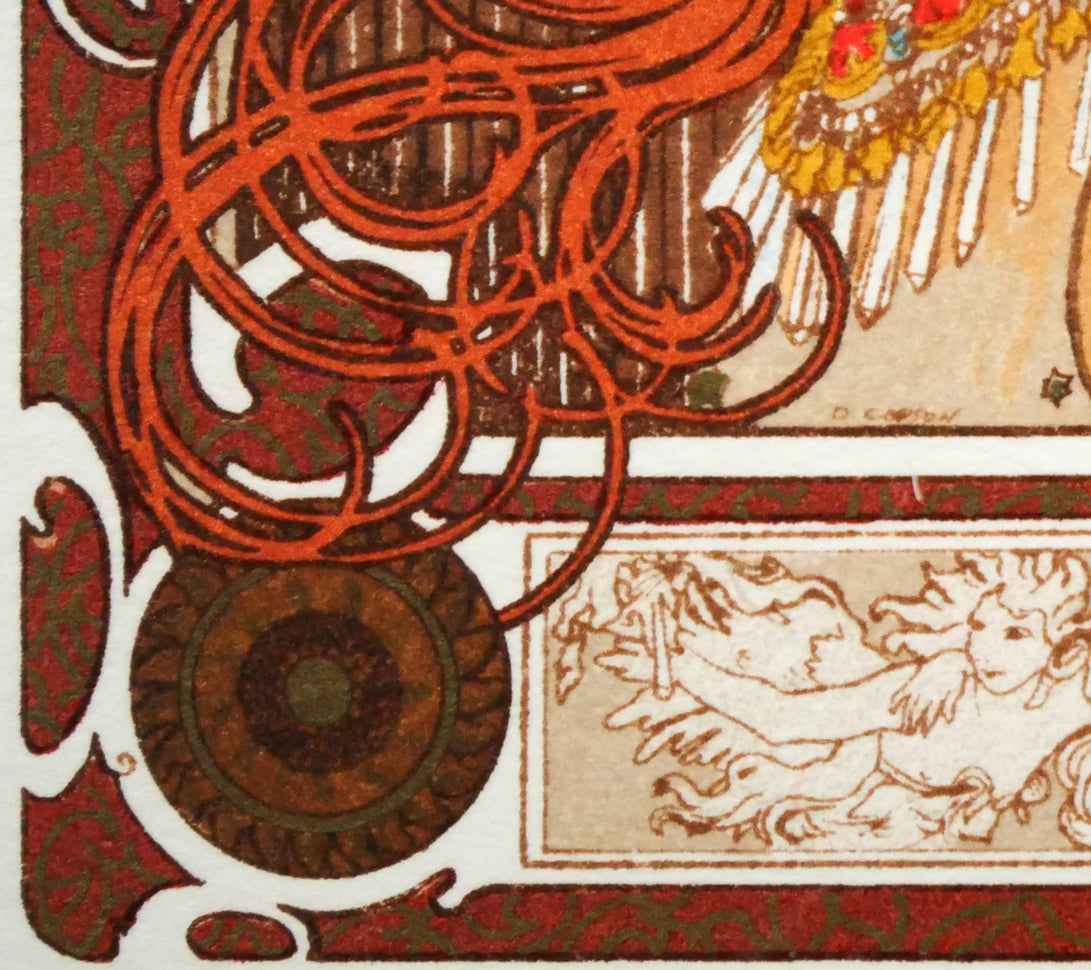 アルフォンス　ミュシャ(Alphonse　MUCHA)「黄道十二宮（ゾディアック）」リトグラフ　拡大画像5