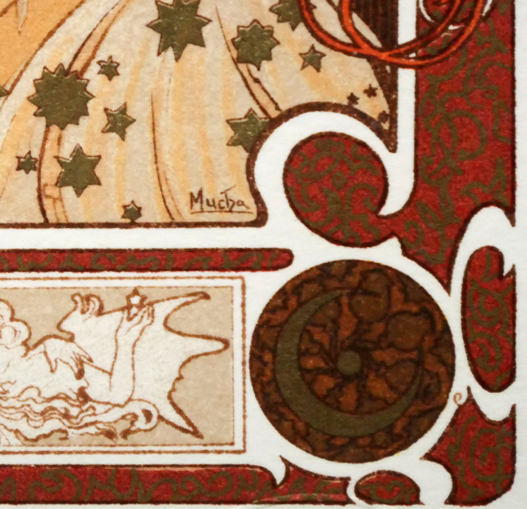 アルフォンス　ミュシャ(Alphonse　MUCHA)「黄道十二宮（ゾディアック）」リトグラフ　拡大画像6