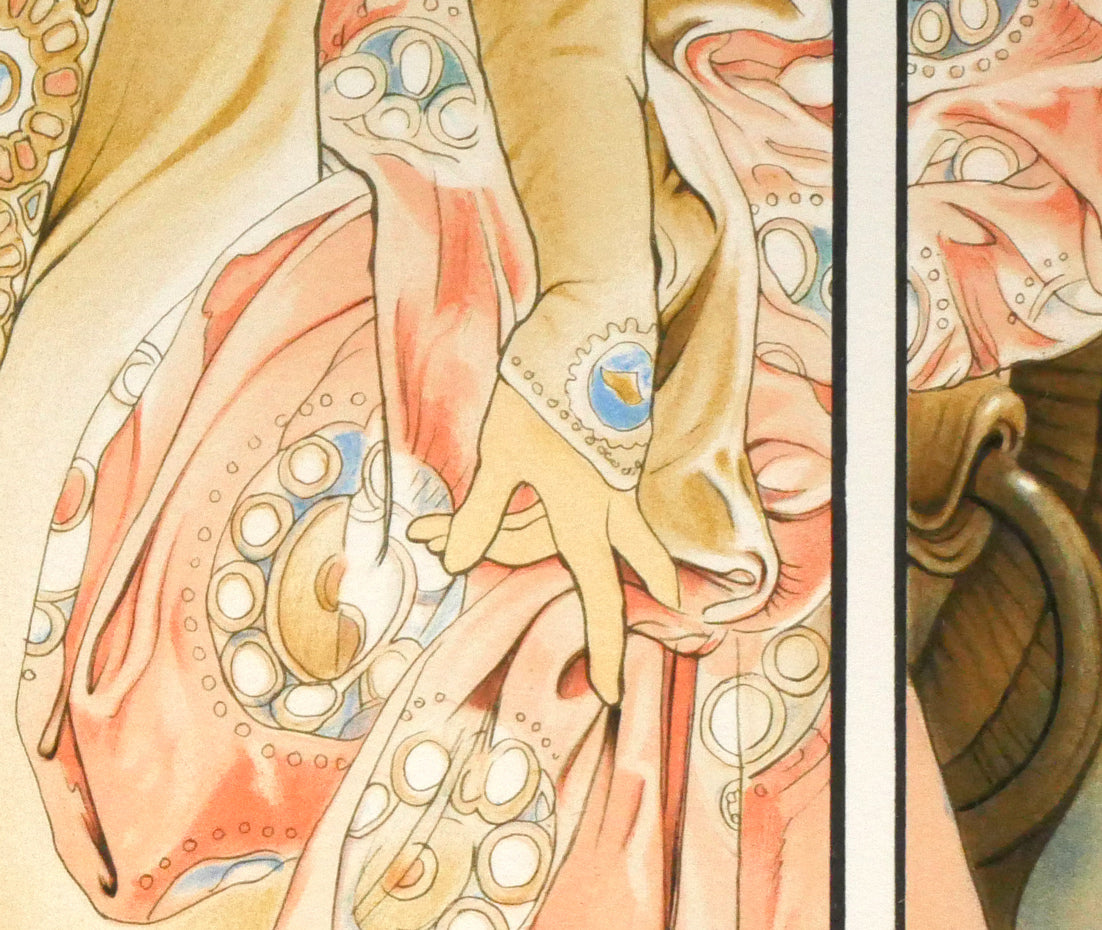 アルフォンス　ミュシャ「インぺリアル（モエ　エ　シャンドン）」リトグラフ　拡大画像5