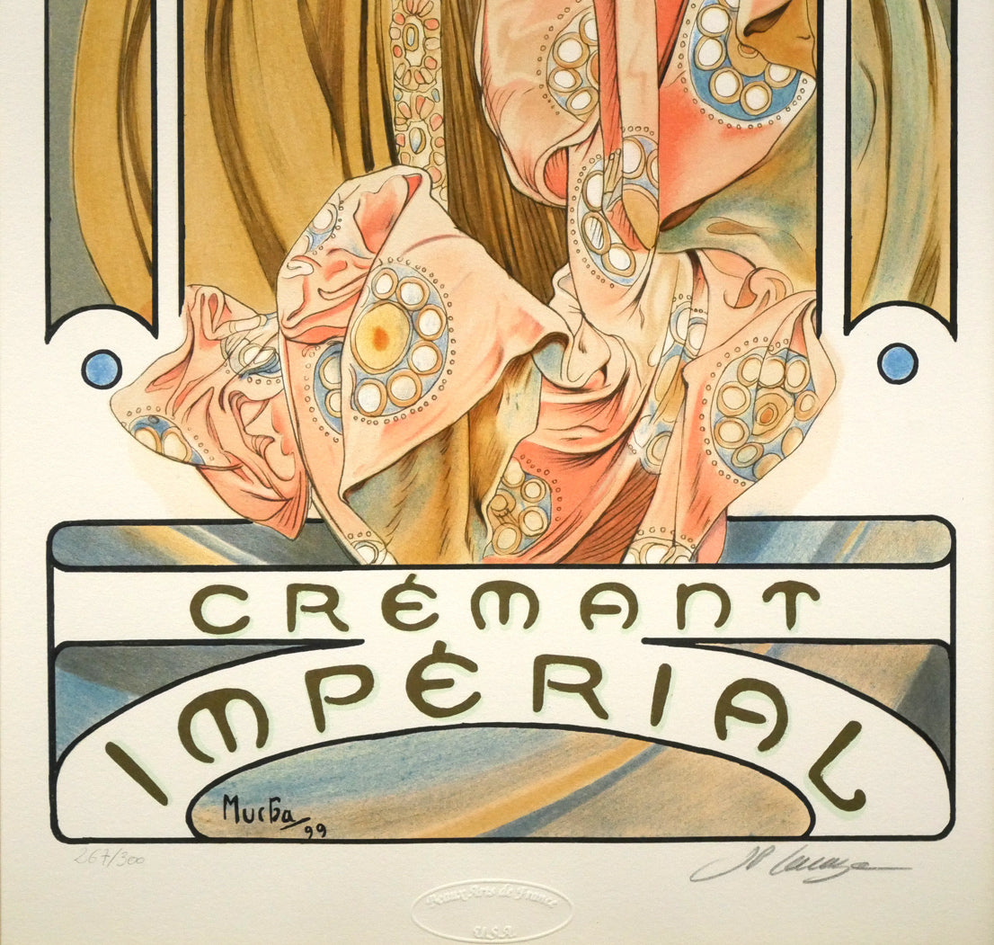 アルフォンス　ミュシャ「インぺリアル（モエ　エ　シャンドン）」リトグラフ　拡大画像6
