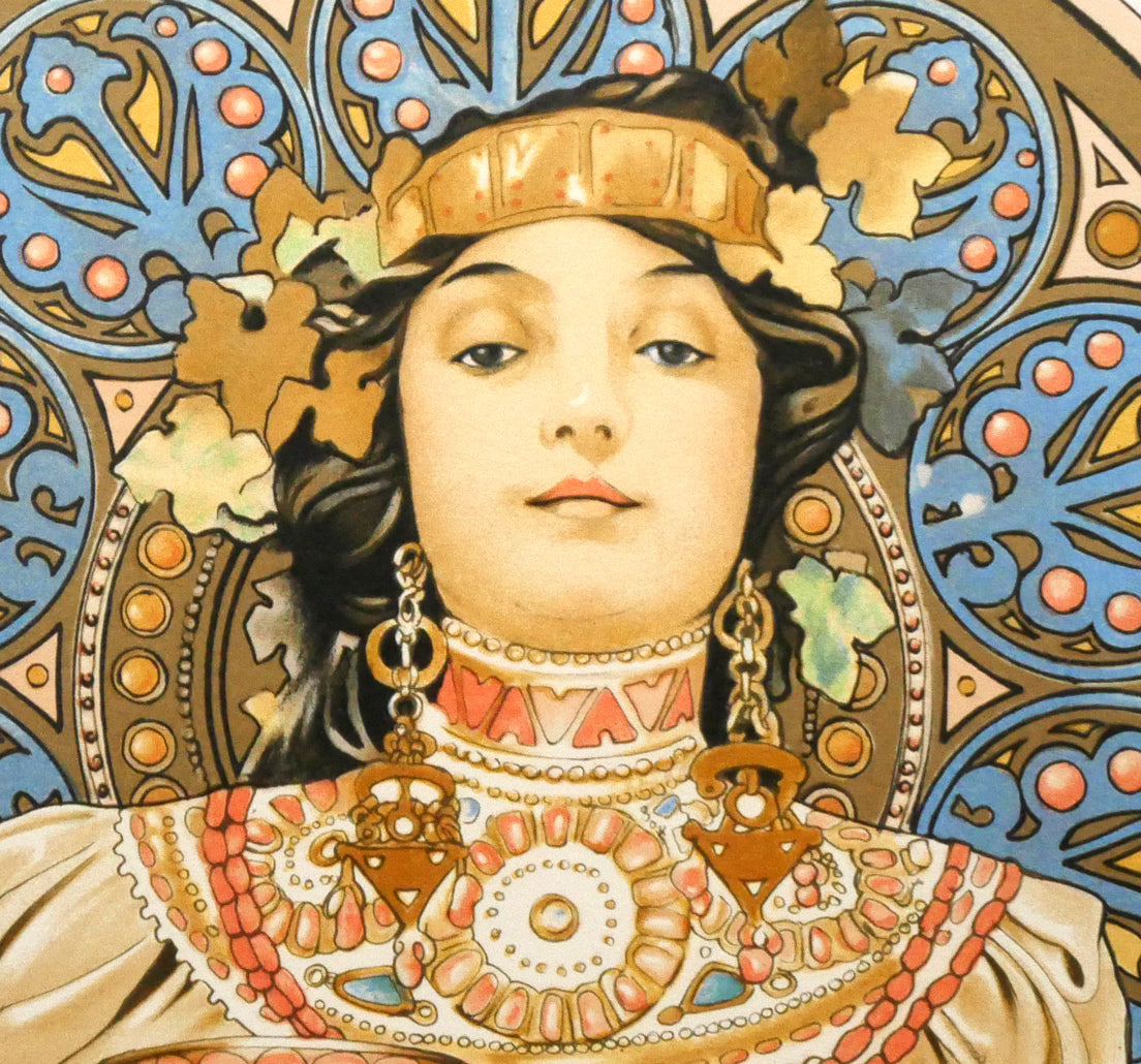 アルフォンス　ミュシャ「インぺリアル（モエ　エ　シャンドン）」リトグラフ　拡大画像2