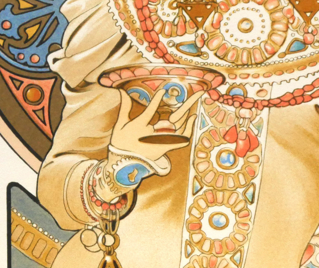 アルフォンス　ミュシャ「インぺリアル（モエ　エ　シャンドン）」リトグラフ　拡大画像3