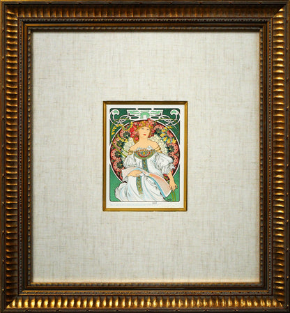 アルフォンス　ミュシャ(Alphonse　MUCHA)「夢想」リトグラフ