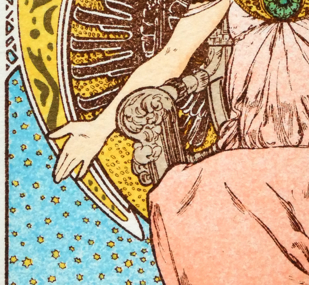 アルフォンス　ミュシャ(Alphonse　MUCHA)「オーストリアハンガリー」リトグラフ　拡大画像3