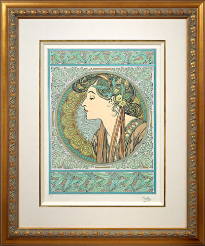 アルフォンス　ミュシャ(Alphonse　MUCHA)「ローレル（LAUREL）」リトグラフ