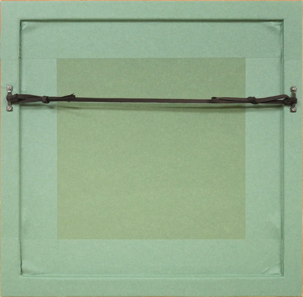棟方志功「鯉族（昭和22年『棟方志功板画集』より）」木版画　額縁裏側画像