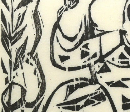 棟方志功「薬師医王如来像の柵」板画　拡大画像3