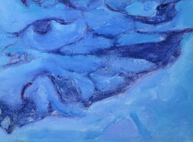 村瀬真治「山映」油絵・F6号　拡大画像5