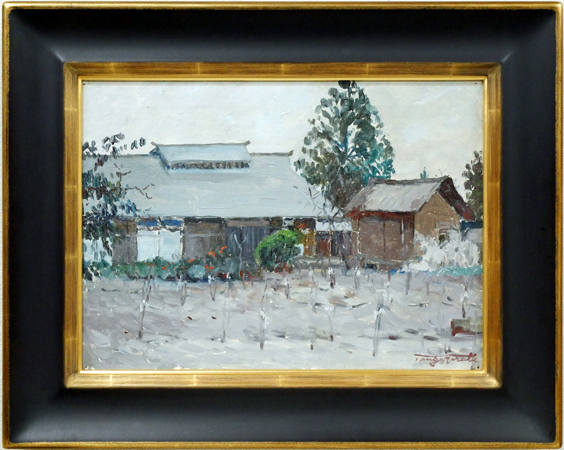 村田丹下「塩谷邸（層雲峡）」油絵・P8号