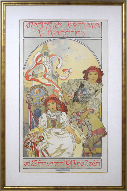 アルフォンス・ミュシャAlphonse　MUCHA「イヴァンチッツェでの地方展ポスター」リトグラフ