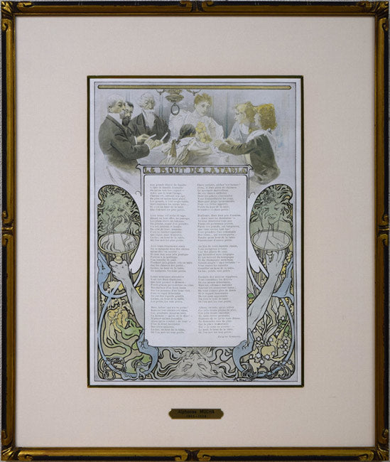 アルフォンス・ミュシャ（Alphonse　MUCHA）「イリュストラシオン・クリスマス号挿絵・燭台」オフセット・リトグラフ