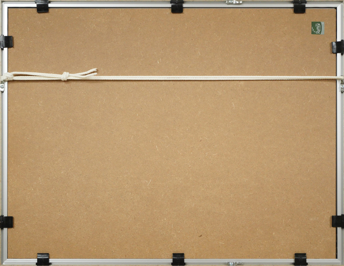 中川紀元「菩薩像」木版画　額縁裏側画像