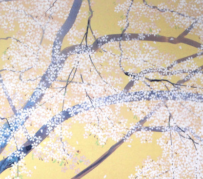 中島千波「素桜神社の神代櫻」岩絵具方式複製画　拡大画像4