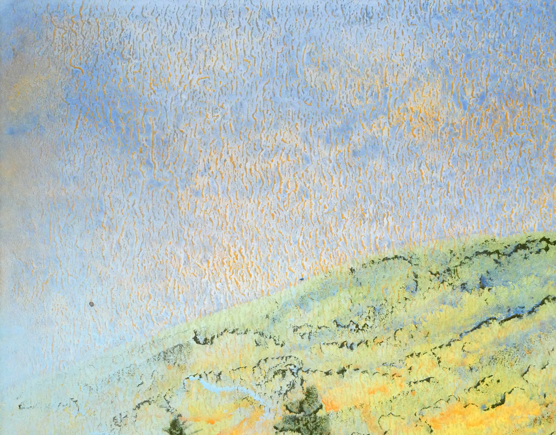 中嶌虎威「山はしぐれて（八甲田山）」日本画・F6号　拡大画像1
