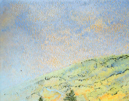 中嶌虎威「山はしぐれて（八甲田山）」日本画・F6号　拡大画像1