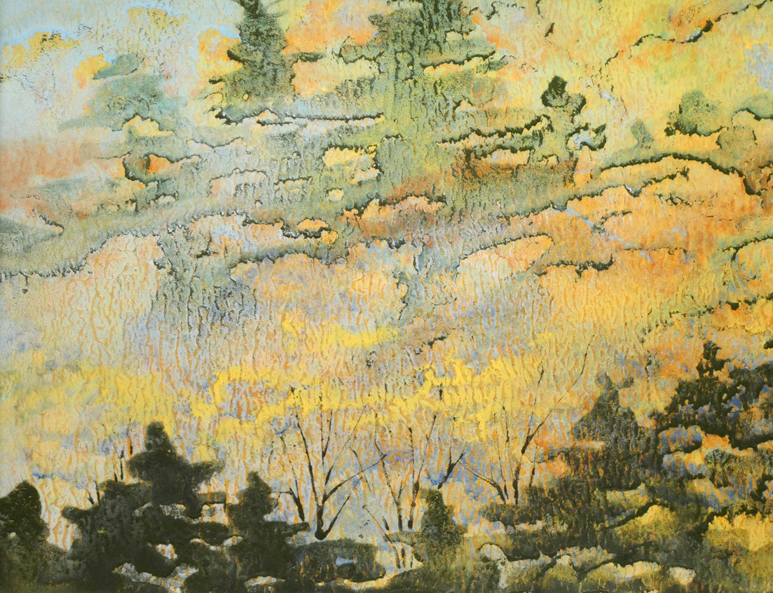 中嶌虎威「山はしぐれて（八甲田山）」日本画・F6号　拡大画像3