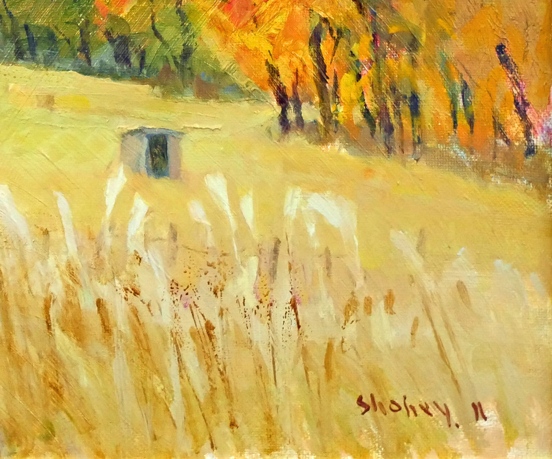 中本昭平「札幌種羊場（月寒）」油絵・F6号　拡大画像4